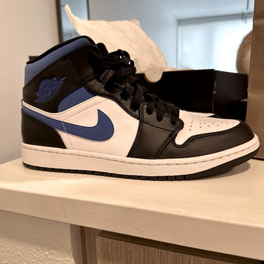 Jordan One Mid Black/blue Racer